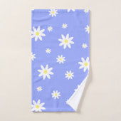 Kute en girale pastelblauw- en witte-daistiepatroo bad handdoek (Handdoek)