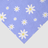 Kute en girale pastelblauw- en witte-daistiepatroo tissuepapier (Detail)