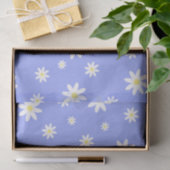 Kute en girale pastelblauw- en witte-daistiepatroo tissuepapier (Geschenk)