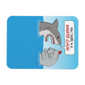 Kute en grappige haai en Manatee Claus Magneet (Horizontaal)