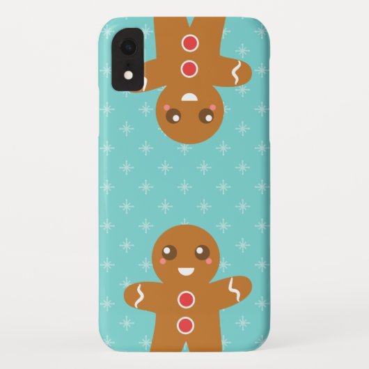 Kute en Happy Gingerbrood Man voor Kerstmis Case-Mate iPhone Case (Achterkant)