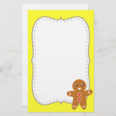 Kute en Happy Kerstontbijt Briefpapier (Voorkant / Achterkant)