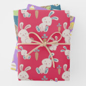 Kute en Happy PaasBunnies Inpakpapier Vel (In situ)