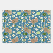 Kute en Happy PaasBunnies Inpakpapier Vel (Voorkant 3)