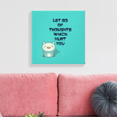 Kute en Inspirerend Aanmoedigende Citaat Canvas Afdruk (Insitu (Woonkamer))