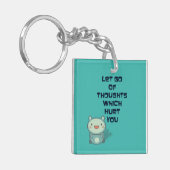 Kute en Inspirerend Aanmoedigende Citaat Sleutelhanger (Voorkant Links)