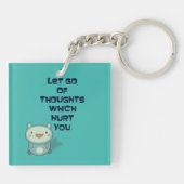 Kute en Inspirerend Aanmoedigende Citaat Sleutelhanger (Achterkant)