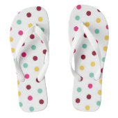 Kute en klassieke pasta’s met pokadotten Teenslipp Teenslippers (Voetbed)