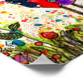 Kute en kleurrijk Poster schapen - 10 x 8 inch (Hoek)