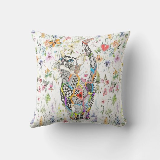 Kute en kleurrijk Sierkussen van karbonade (Achterkant)