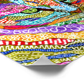 Kute en kleurrijke Abstracte kat Poster (Hoek)