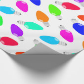 Kute en kleurrijke feestgloeilampen cadeaupapier (Hoek)