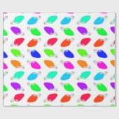 Kute en kleurrijke feestgloeilampen cadeaupapier (Vlak)