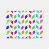 Kute en kleurrijke feestgloeilampen fleece deken (Voorkant (Horizontaal))