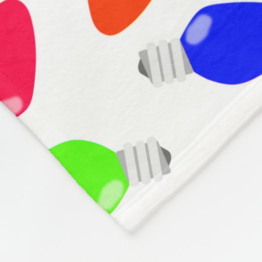 Kute en kleurrijke feestgloeilampen fleece deken (Hoek)