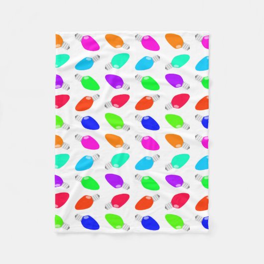 Kute en kleurrijke feestgloeilampen fleece deken (Voorkant)