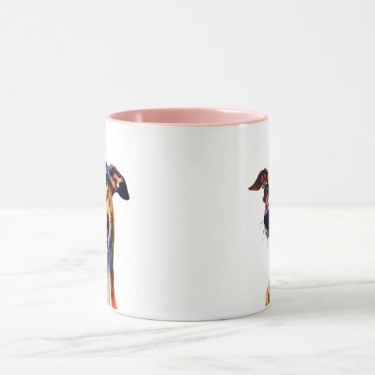 Kute en kleurrijke Galgo Portret Mok (Midden)