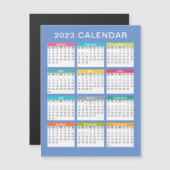 Kute en kleurrijke kalender 2023 | Magnetische kaa (Voorkant / Achterkant)