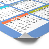 Kute en kleurrijke kalender 2023 | POSTER (Hoek)