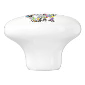 Kute en kleurrijke kat deurknop keramische knop (Zijkant)