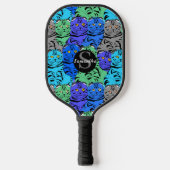 Kute en kleurrijke katten patroon, aangepaste naam pickleball paddle (Voorkant)