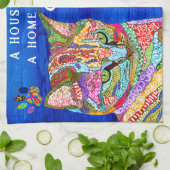 Kute en kleurrijke keukenhanddoek (Gevouwen)