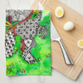 Kute en kleurrijke keukenhanddoeken (Quarter Fold)