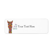 Kute en kleurrijke Llama-adreslabel Etiket (Voorkant)