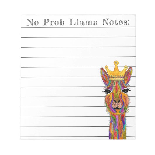 Kute en kleurrijke Llama Alpaca-notebooks Notitieblok (Voorkant)