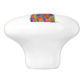 Kute en kleurrijke Llama-deurknop - Keramisch Keramische Knop (Zijkant)