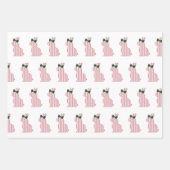 Kute en kleurrijke paasbundel en kuiken gestreept inpakpapier vel (Voorkant)