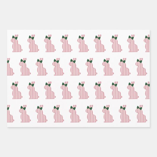 Kute en kleurrijke paasbundel en kuiken gestreept inpakpapier vel (Voorkant)