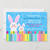 Kute en kleurrijke paasbunny kaart (Voorkant)