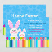 Kute en kleurrijke paasbunny kaart (Voorkant / Achterkant)