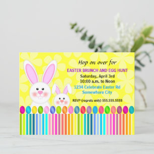 Kute en kleurrijke paasbunny kaart