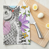 Kute en kleurrijke Pitbull Kitchen Towel Theedoek (Quarter Fold)