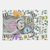 Kute en kleurrijke Pitbull Kitchen Towel Theedoek (Horizontaal)