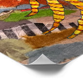 Kute en kleurrijke Poster van de Giraffe 16x20 inc (Hoek)