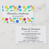 Kute en kleurrijke sterren Babysitter Visitekaartje (Voorkant / Achterkant)