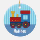 Kute en kleurrijke trein voor jongens keramisch ornament (Achterkant)