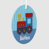 Kute en kleurrijke trein voor jongens ornament (voorkant)