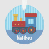 Kute en kleurrijke trein voor jongens ornament (voorkant)