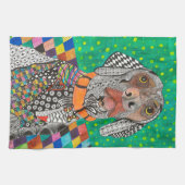 Kute en kleurrijke Weimaraner Kitchen Towel Theedoek (Horizontaal)