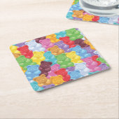 Kute en kleurrijke zoete Beren Kartonnen Onderzetters (Schuin)