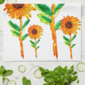 Kute en kleurrijke zonnebloemen keukenhanddoeken (Gevouwen)