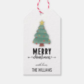 Kute en moderne kerstboom, speciaal aangepast cadeaulabel (Voorkant)