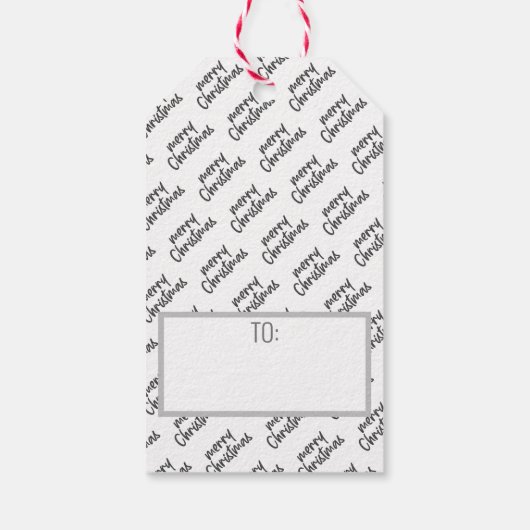 Kute en moderne kerstboom, speciaal aangepast cadeaulabel (Achterkant)