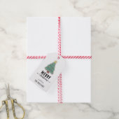 Kute en moderne kerstboom, speciaal aangepast cadeaulabel (Met Touw)