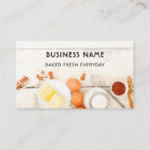 Kute en moderne witte Waterverf bakkerij Visitekaartje (Voorkant)