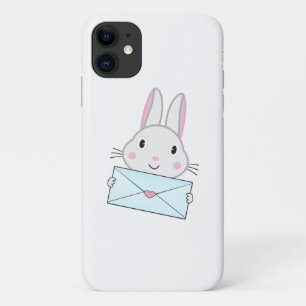 Kute en mooie Bunny holding Love Letter Case-Mate iPhone Case